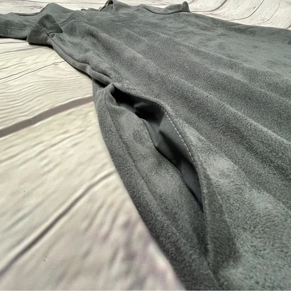 J.MCLAUGHLIN charcoal grey faux suede short sleeve crew neck swing dress size S - Picture 7 of 14